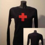 Girly Red Cross LS Black