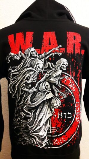 W.A.R. Zipper with printed Hood - Image 3